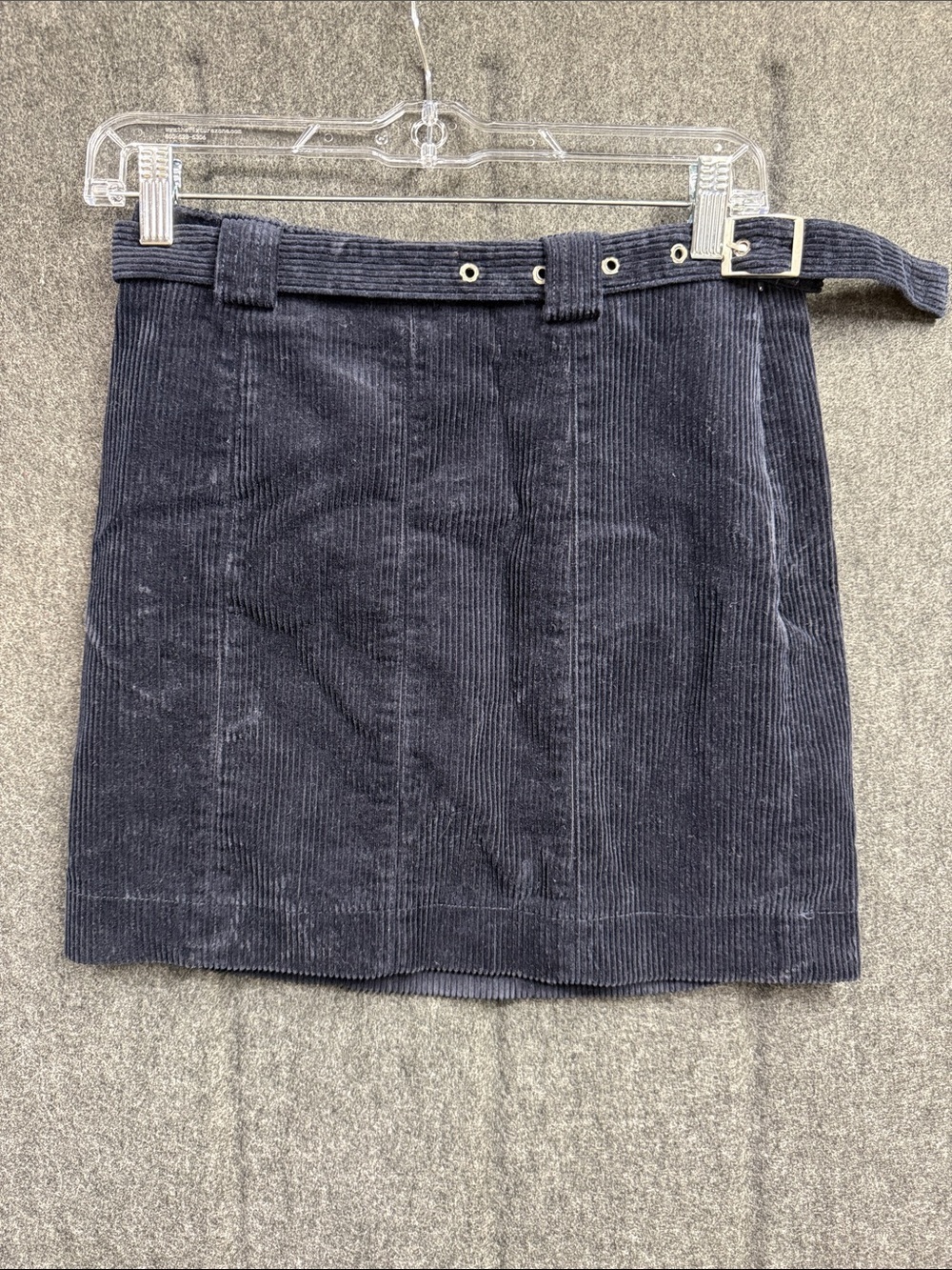 Urban Outfitters Navy Corduroy Mini Skirt with Belt